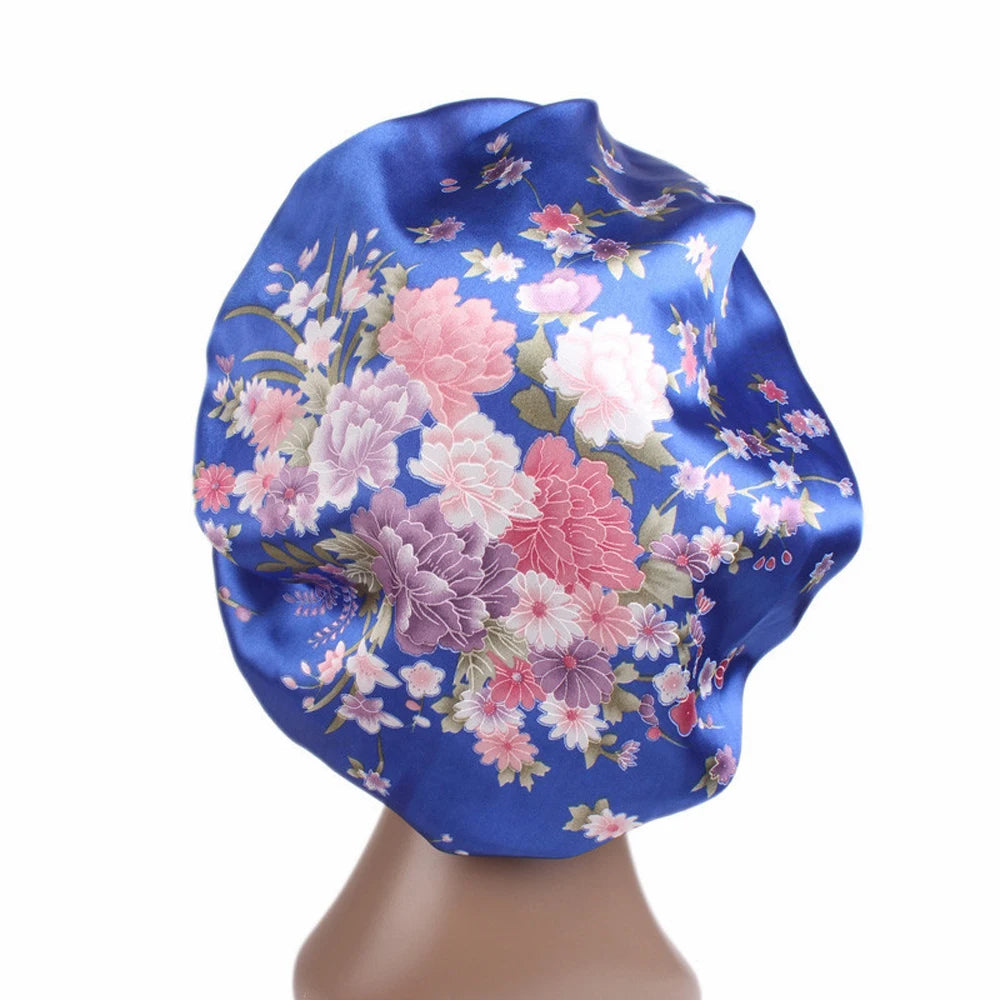 1 Pc Soft Night Sleep Hat Women Elastic Wide Band Fashion Hair Loss Cover Head Wrap Satin Bonnet  Beauty Chemo Caps Care