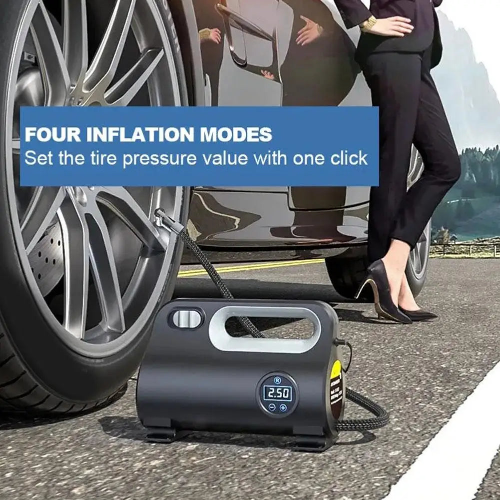 Car Electric Air Tyre Compressor Tire Inflator LED Digital Air Pump 12V Mini Portable Air Compressor For Car Motorcycles Bicycle