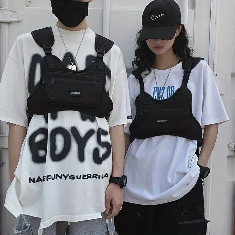 Chest Bag Waist Bag Hip Hop Streetwear Large Capacity Sports Casual Tactical Vest Bags for Men