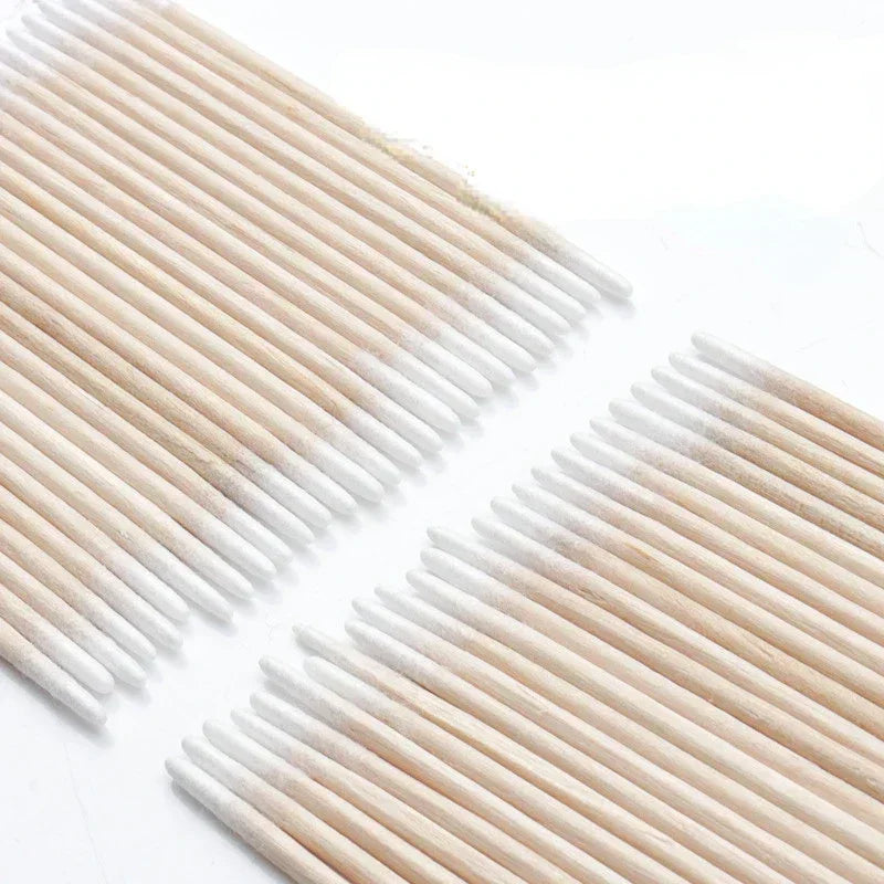 100/300pcs Double Head Cotton Swab Women Makeup Cotton Buds Tip For Medical Wood Sticks Nose Ears Cleaning Health Care Tools