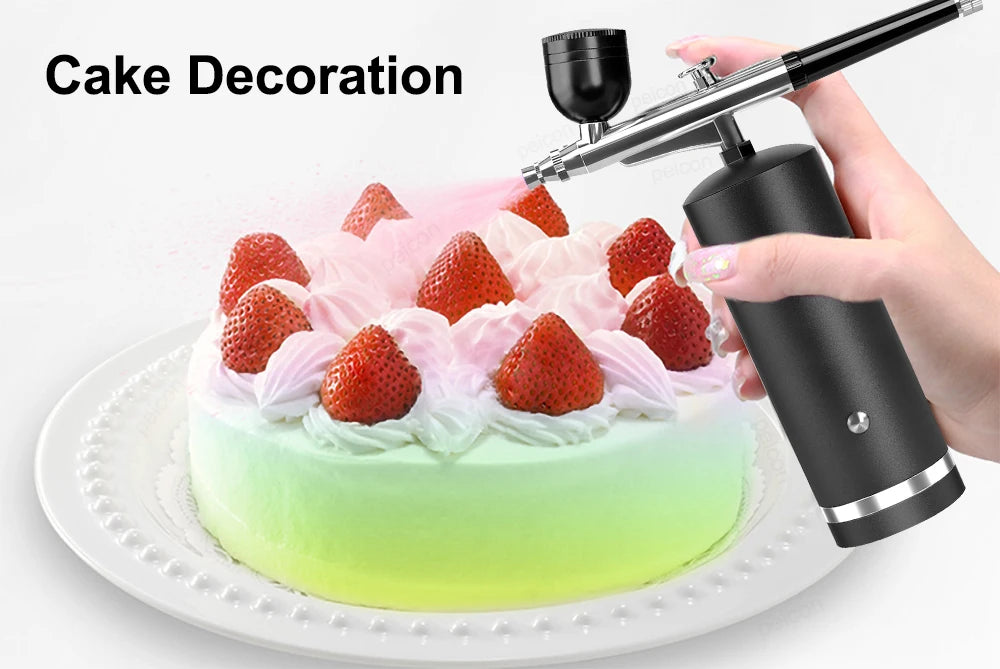 Airbrush Nail Portable Mini Air Brush With Compressor Kit for Nails Art Manicure Craft Pastry Cake Painting Nano Sprayer Gun