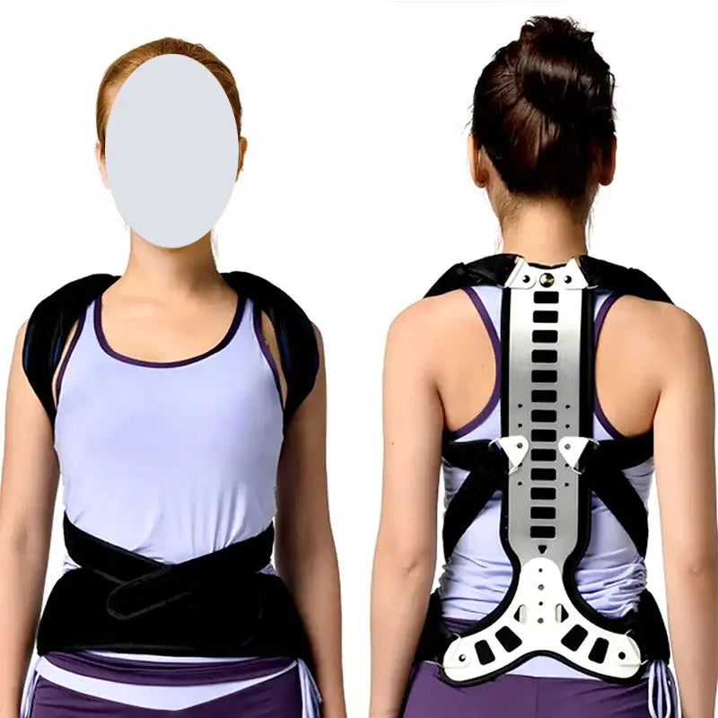 Adjust Shoulder Waist Lumbar Spine Support Aluminum Plate Humpback Correction Belt-Bad Posture Corrector Back Support Orthosis