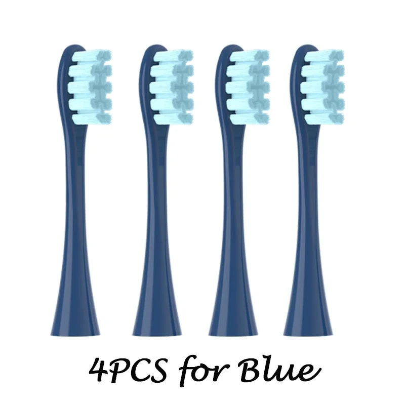 2/4/6PCS Soft Replacement Heads For Oclean X/ X PRO/ Z1/ F1 Blue Brush Heads DuPont Sonic Toothbrush Vacuum Bristle Nozzles