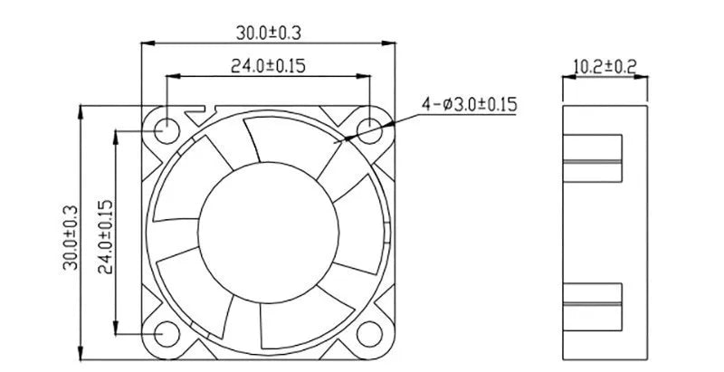 1pcs Cooling fan 3010 4010 5010 mm With 2Pin Dupont Wire Cooler Wire DC 5V 12V 24V Multiple options 3D Printer