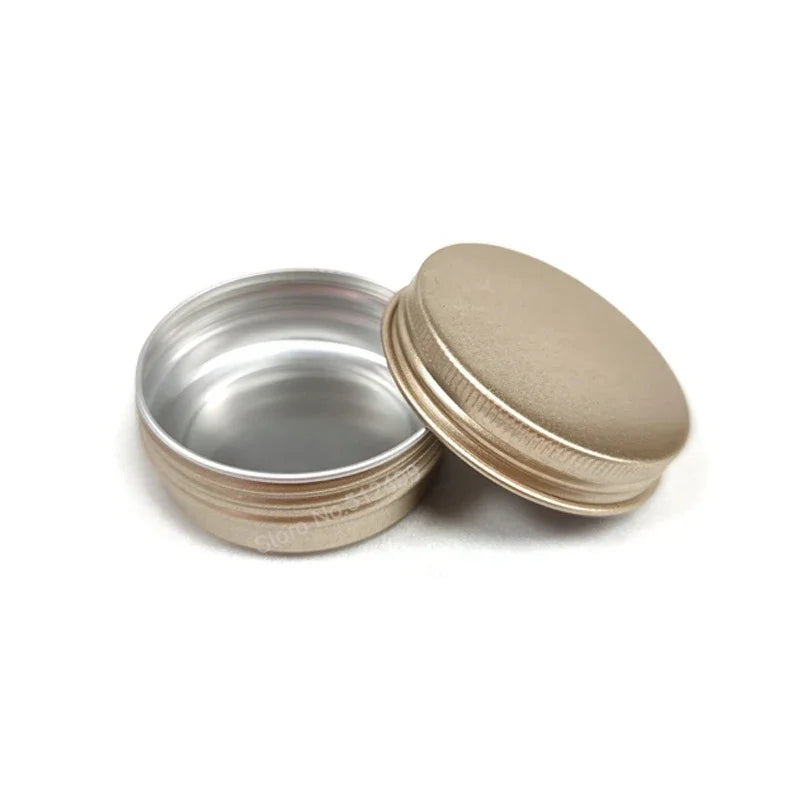 5g60g Metal Round Cosmetic Tins Aluminum Empty Candles Cans Storage Jars with Screw Lids for Lip Balm Salve Spices Alluvial Gold