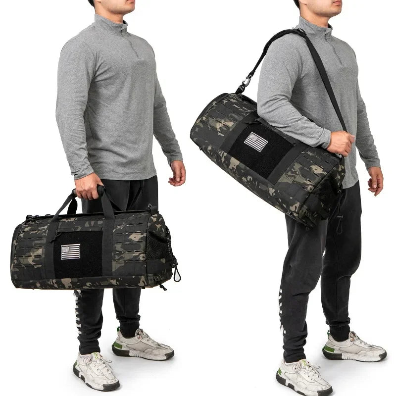 40L Sport Gym Bag Tactical Travel For Men Fitness  Training With Shoe Basketball Weekender Bag carry on luggage Duffle pack