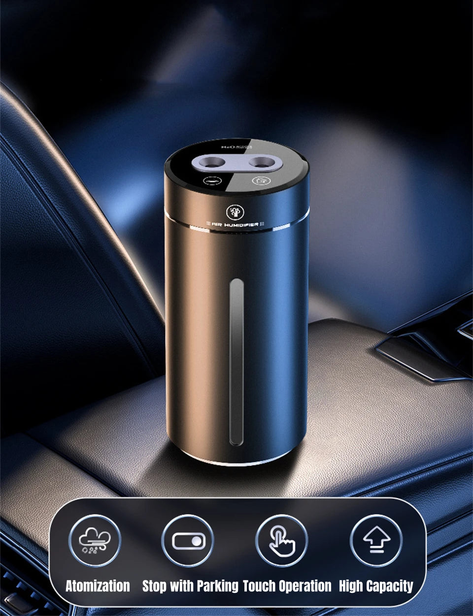 Car Aroma Diffuser Air Freshener Aromatherapy Humidifier Aluminum Alloy Electric Aromatic Oasis Automatic Spraying Home Room