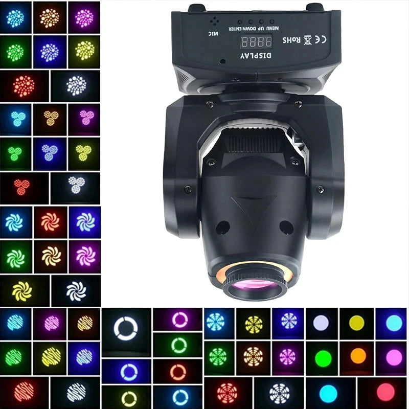 2024 LED Lights DJ Disco Shaking Head Flash 1/2/4PC 80W Moving Head Spotlight Pattern Lights Bar Club Performance Event Ballroom