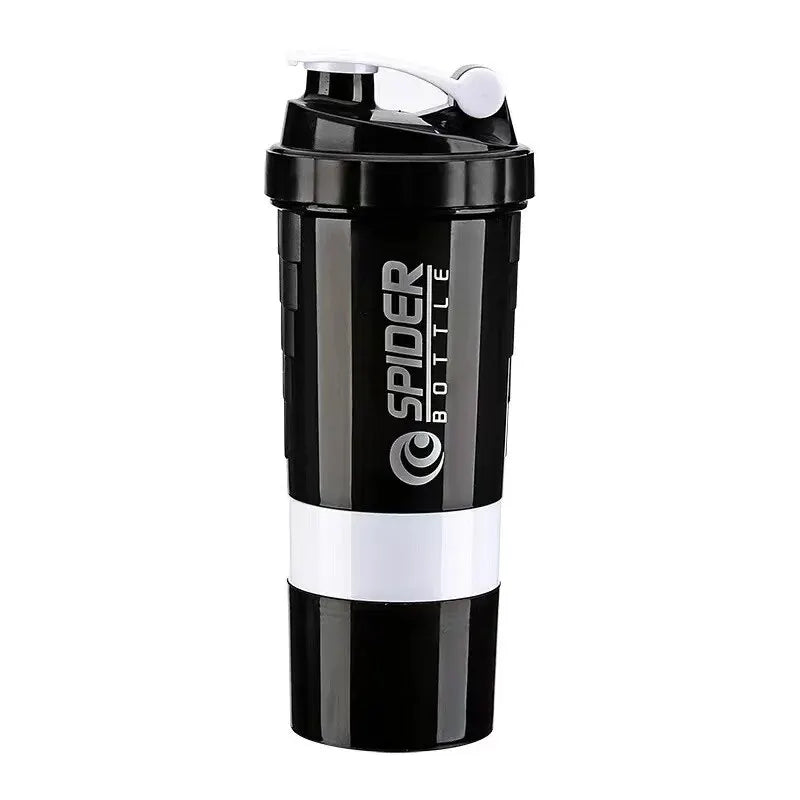 3 Layers Shaker Protein Bottle Powder Shake Cup Water Bottle Plastic Mixing Cup Body Building Exercise Bottle