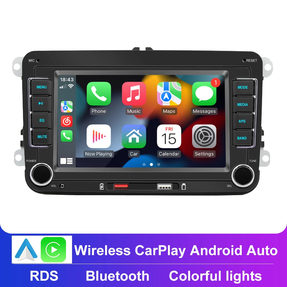 2 Din Car Radio Android11 Car Multimedia Player GPS WiFi Carplay For Volkswagen Skoda Octavia golf 5 6 touran passat polo Jetta