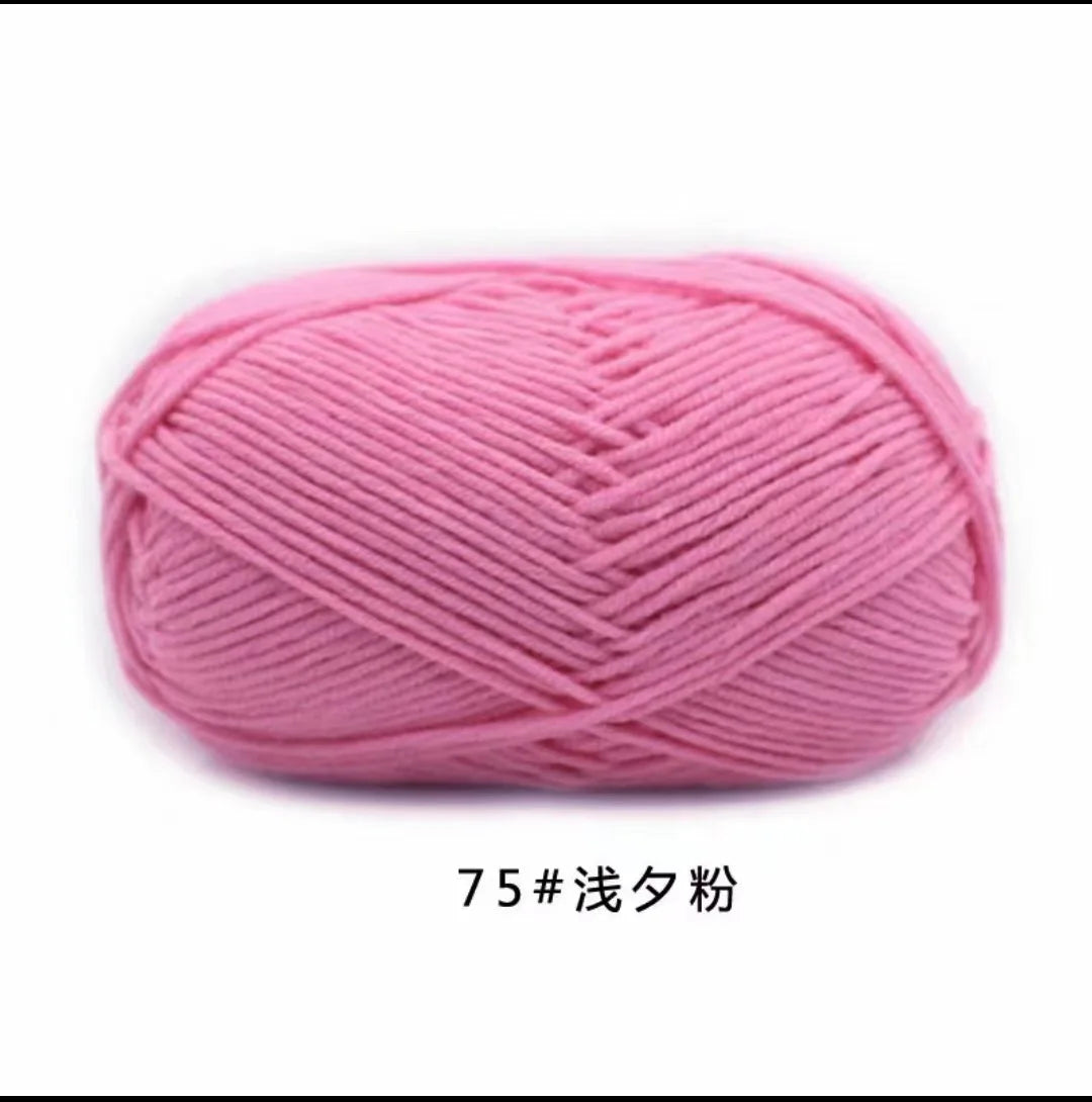 40-50g/Set 4ply Milk Cotton Knitting Yarn Needlework Dyed Lanas For Crochet Craft Sweater Hat Dolls At Low Price