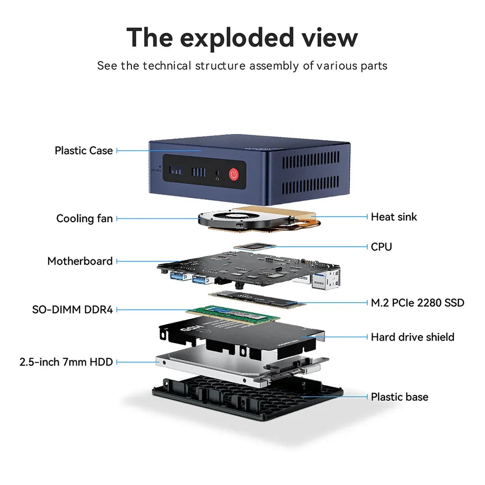 Beelink Mini S12 Pro Alder Lake N100 MINI PC DDR4 16GB 500GB WIFI6 BT5.2 Gamer Computer MINI S N5095 8GB 128GB EQ13 N200 Minipc