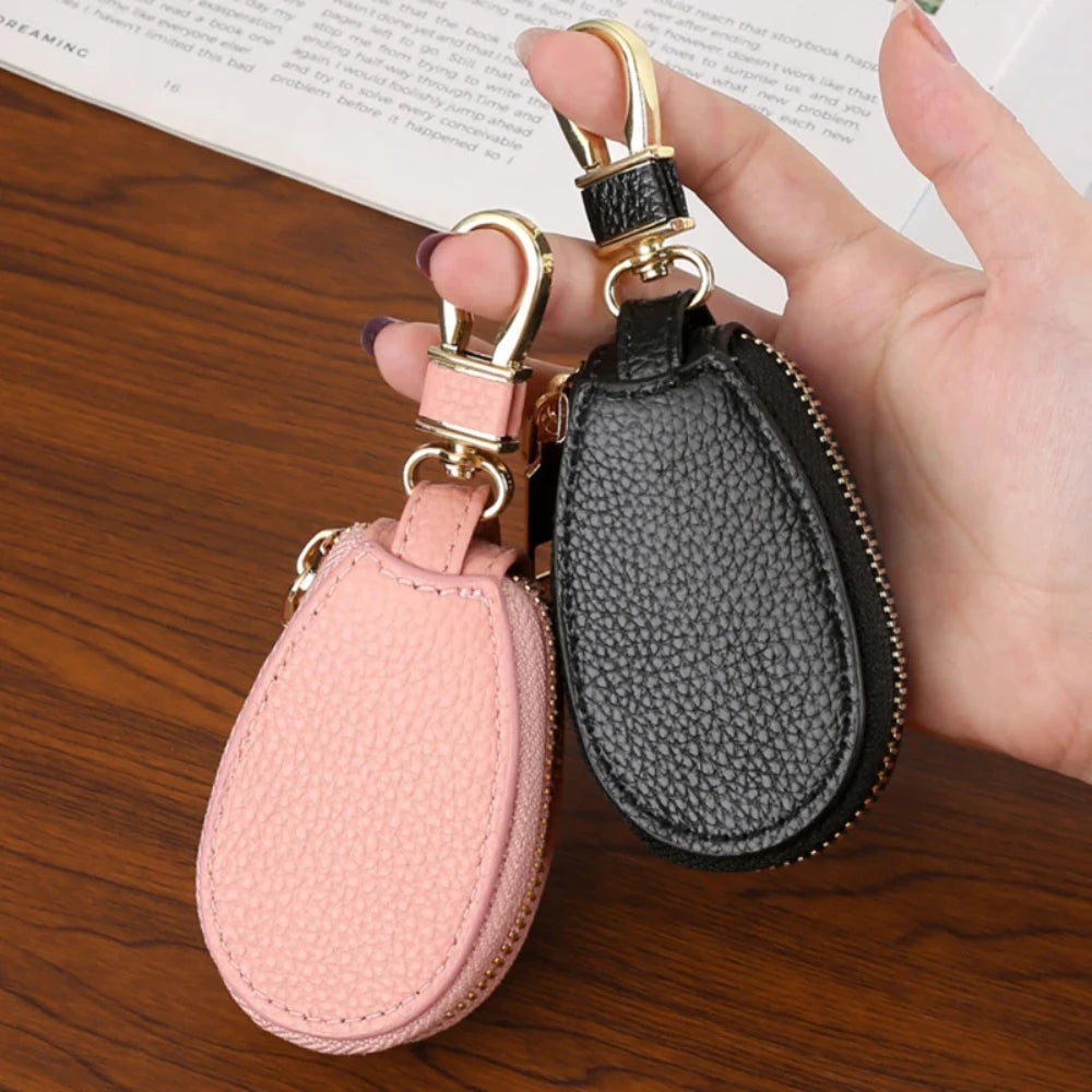 1Pc Car Key Wallets Women Couples Zipper Door Keys Storage Mini Portable Multi-function Simple Solid Protection Classic Unisex