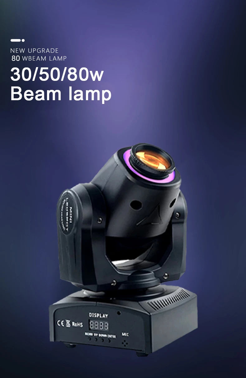 2024 LED Lights DJ Disco Shaking Head Flash 1/2/4PC 80W Moving Head Spotlight Pattern Lights Bar Club Performance Event Ballroom