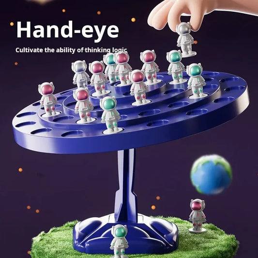 1pc Children's Puzzle Balance Tree Folding Space Man Board Game Leisure Parent-Child Interactive Tabletop Combat Toys