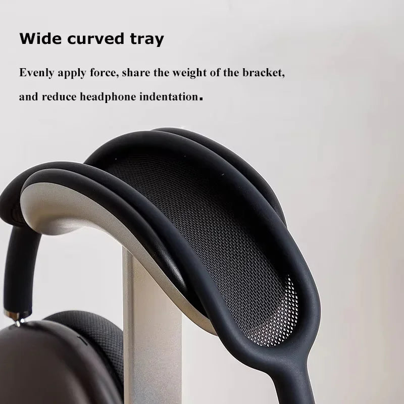 Aluminum Alloy Headphone Stand Detachable Auto-sleep Headset Holder Display Shelf for Airpods Max with Anti-Slip Silicone Pad