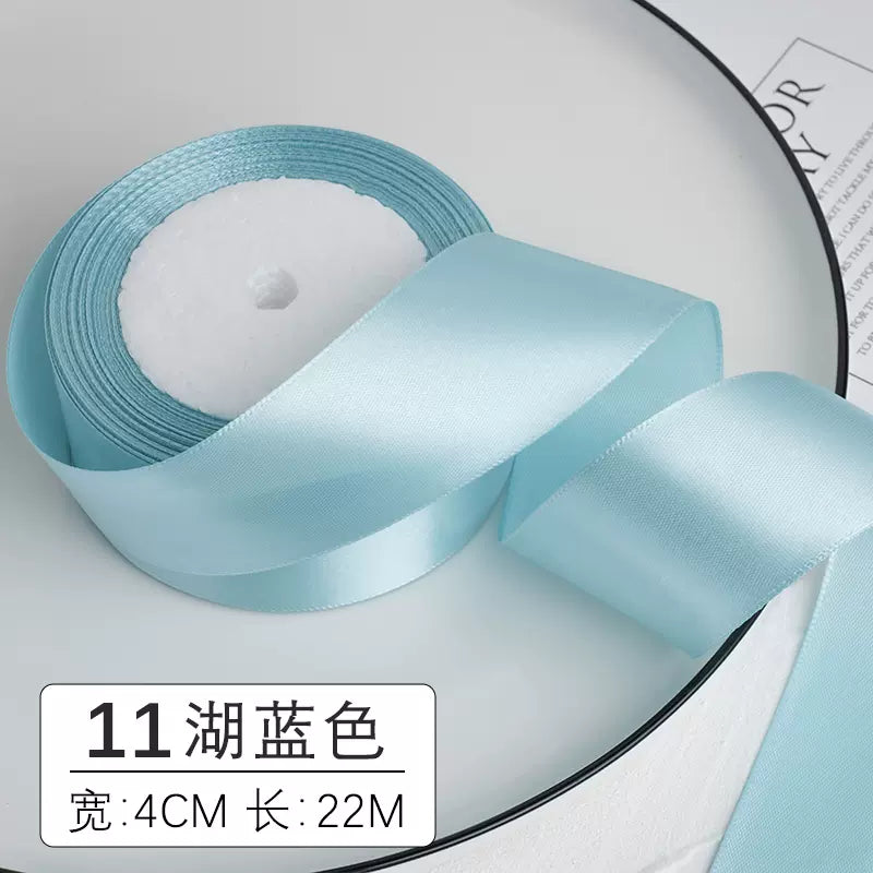 25yards/roll 4cm Satin Ribbon for Gift Wrapping Bows Making Floral Bouquets DIY Wreaths Sewing Projects Wedding Party Decor