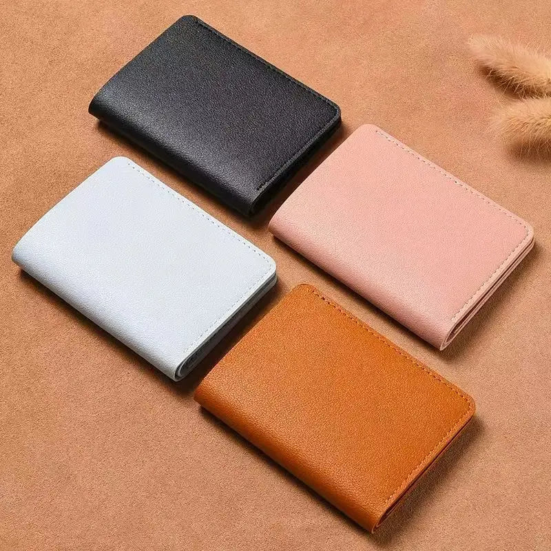 Classic Designer PU Leather Small Wallet for Men Short Simple Women's Purse Fashion Ultra Thin Credit Card Bag Coin Purse