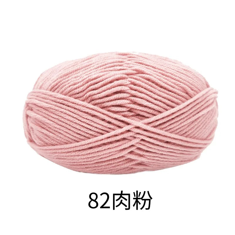 40-50g/Set 4ply Milk Cotton Knitting Yarn Needlework Dyed Lanas For Crochet Craft Sweater Hat Dolls At Low Price