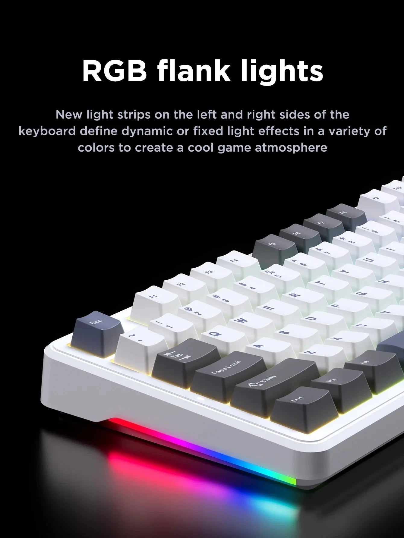 AULA F87 Pro Mechanical Keyboard 2.4g/Usb/Bluetooth Tri Mode Wireless 87 Key Rgb Pbt Gasket 5 Layer Silencing Full Key No Impact