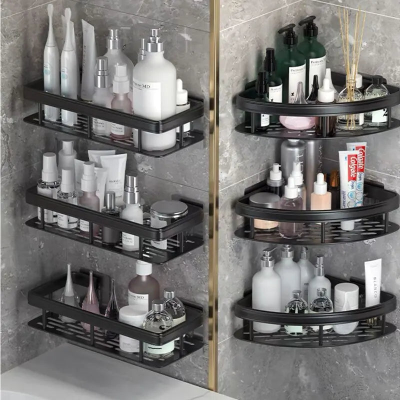 Bathroom Storage Rack, Bathroom Shelves, No-Drill Wall Mount Corner Shelf, Shower Storage Rack Holder