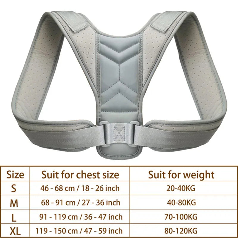 Back Posture Correction Belt Hunchback Corrector Adult Men and Women Sitting Posture Correction Belt Shoulder Straight Back