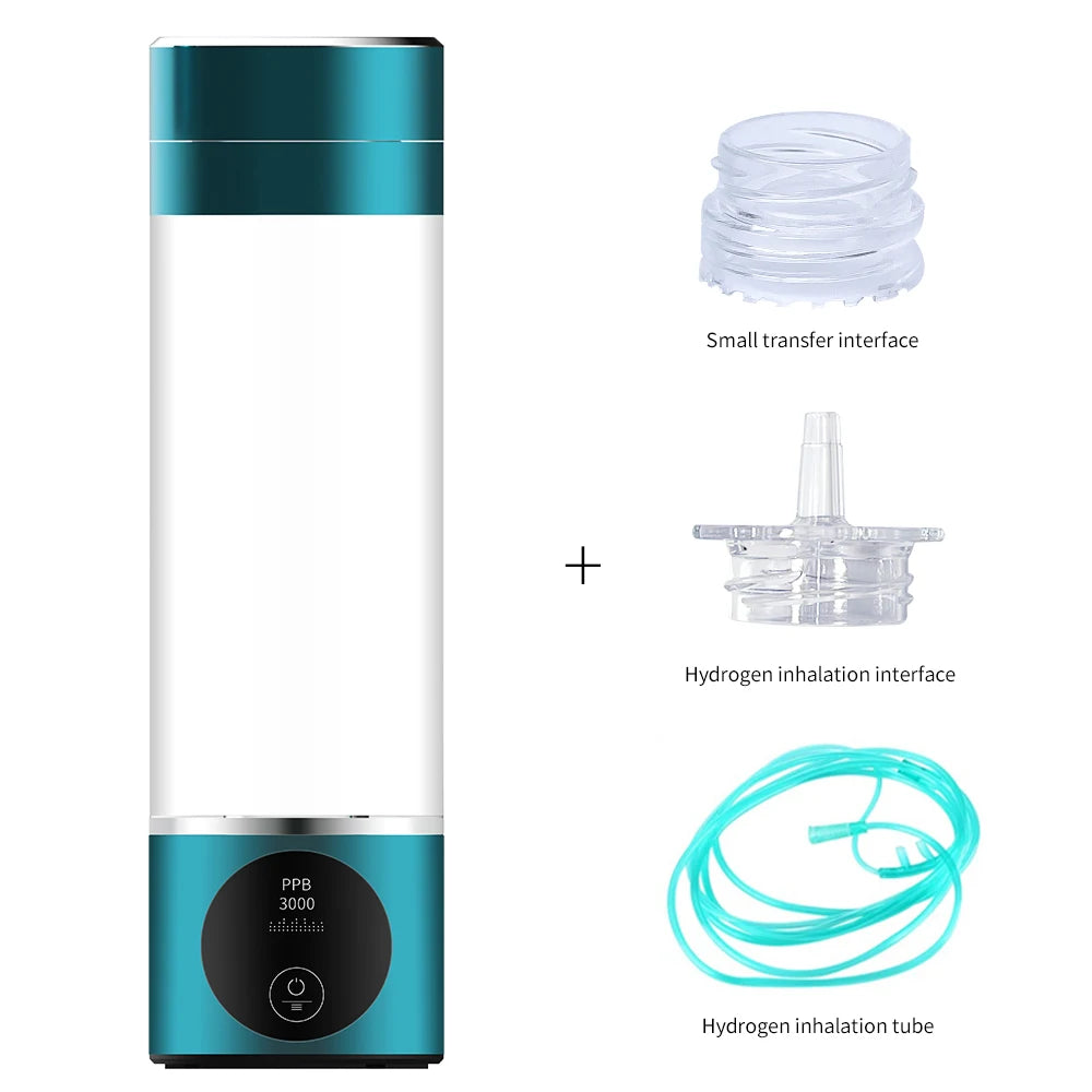 BlueVida New 8th Generation Nano Hydrogen Water Generator Bottle DuPont SPE/PEM Water Hydrogenator With H2 Inhaler-Touch Button