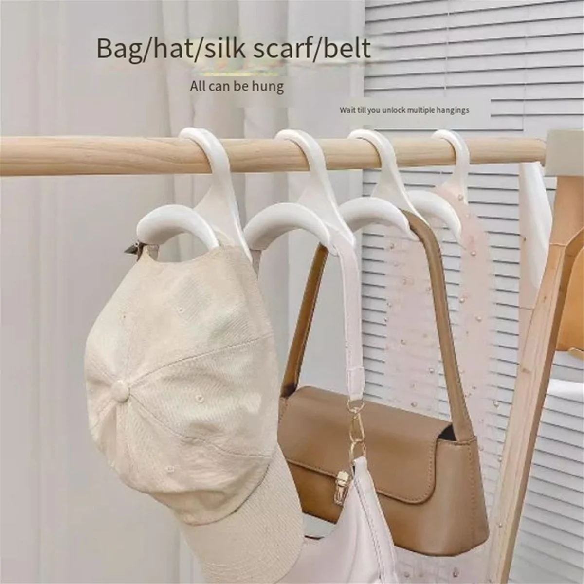 Bag Hook Plastic Wardrobe Bag Rack Hat Scarf School Bag Rack Seamless Non-Deformation Storage Rack