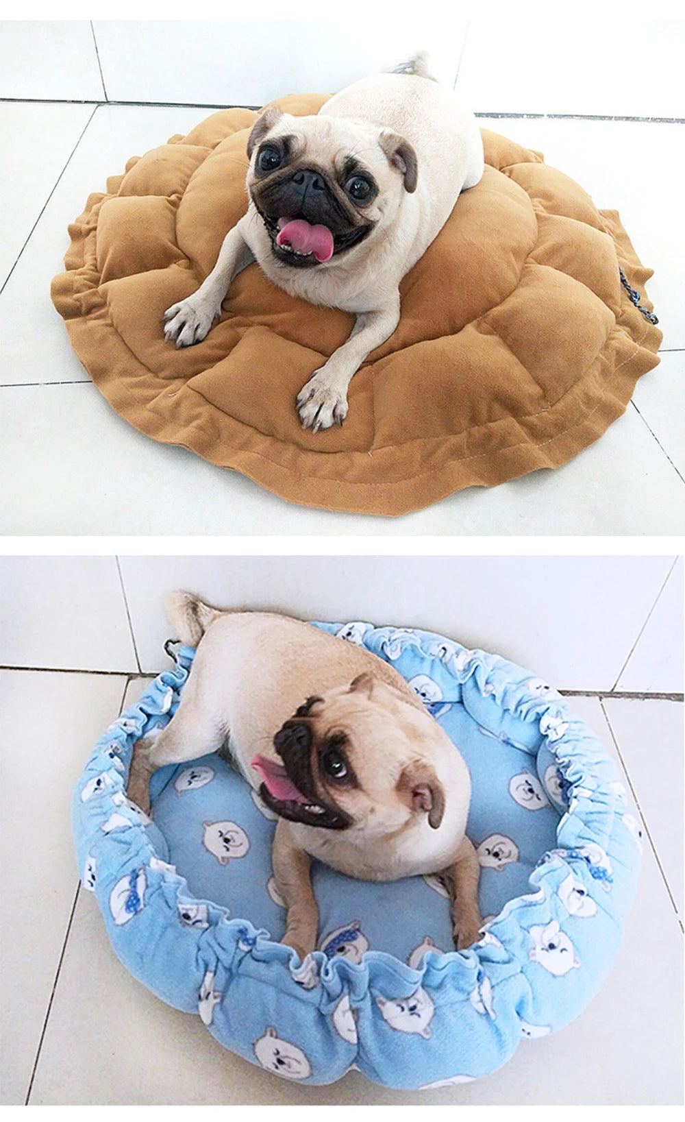 Bed cats Soft Pet Bed Round Donut Washable Comfortable House with Pull Rope for Cats and Dogs Beds and furniture Cat Accessories