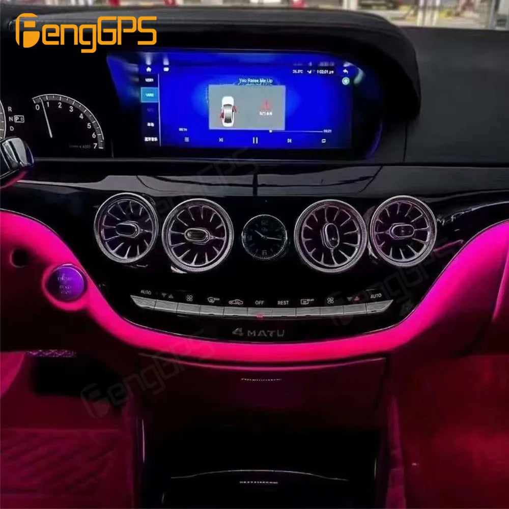 Car Ambient Light Dashboard Display For Mercedes-Benz CLS W219 E W211 G W463 2002 -2011 Neon LED Screen Multimedia Lamp GPS Navi