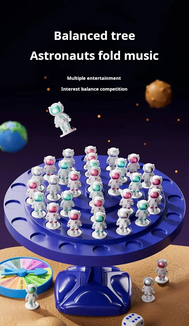 1pc Children's Puzzle Balance Tree Folding Space Man Board Game Leisure Parent-Child Interactive Tabletop Combat Toys