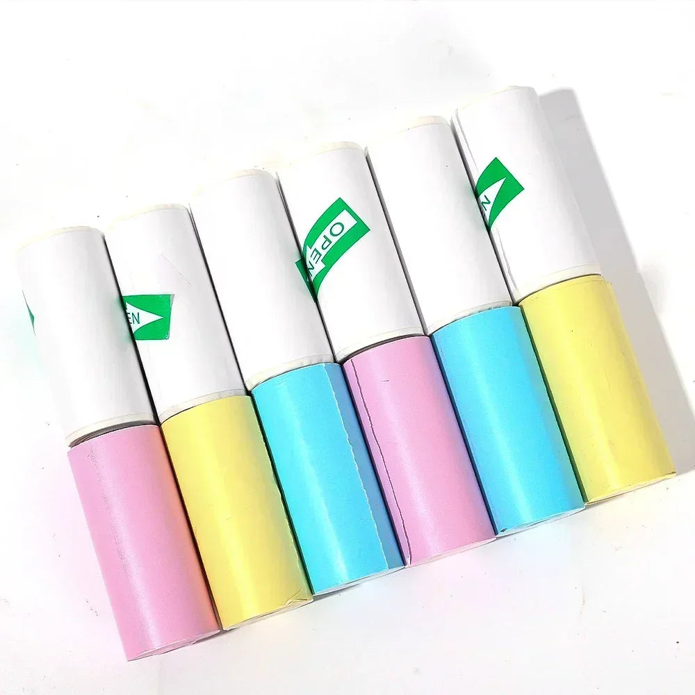 1/3/5 Rolls 57x25MM Mini Printer Sticker Paper for Most Kids Instant Camera Refill For Mini Pocket Printer Lable Note Photo