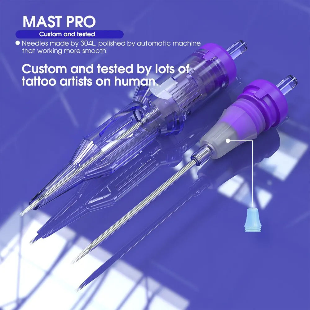 20pcs Mast Pro Tattoo Needles Cartridge Round Liner Disposable Sterilized Tattoo Accessories Cartridges