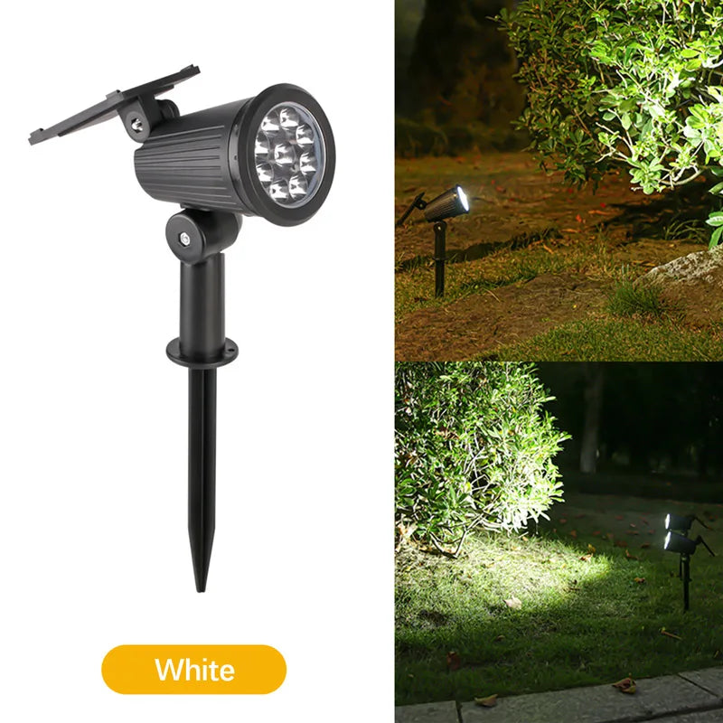 9 LEDs Solar Spotlights,Outdoor IP65 Waterproof,Spot Lights,Brightness Adjustable for Garden Backyard Driveway Patio Law Decor