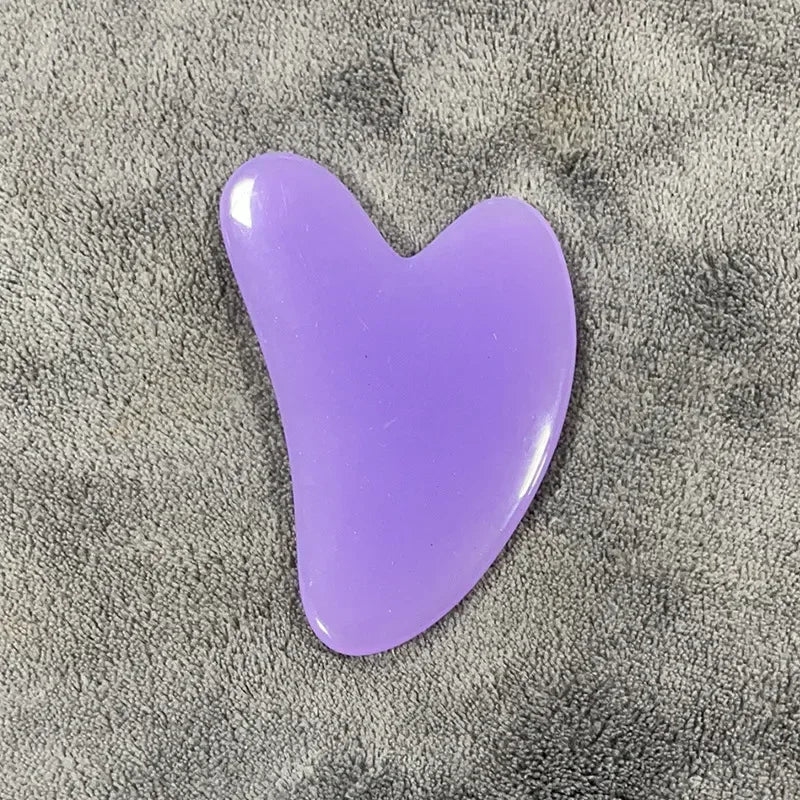 1pc Heart Shape SPA Massage Beeswax Gua sha Scraping Massage Scraper Face Massager Acupuncture Guasha Board Massager for face