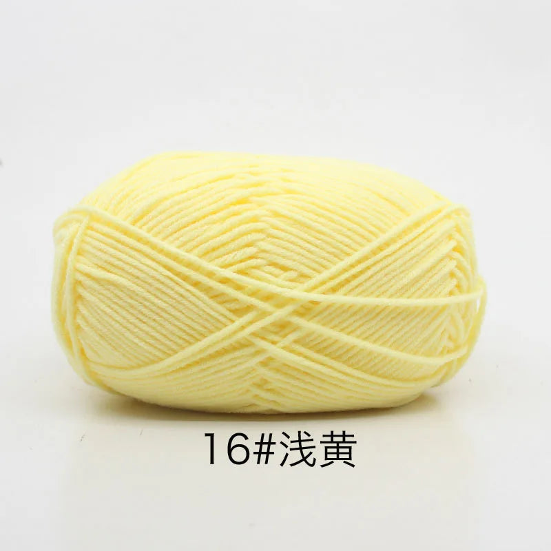 40-50g/Set 4ply Milk Cotton Knitting Yarn Needlework Dyed Lanas For Crochet Craft Sweater Hat Dolls At Low Price