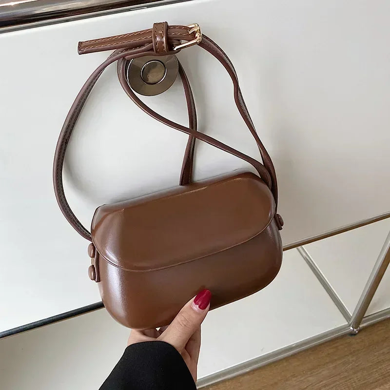 2024 Flap Crossbody Bags Women Mini PU Leather Shoulder Purses and Handbags for Girls Ladies Phone Simple Solid Designer Bag