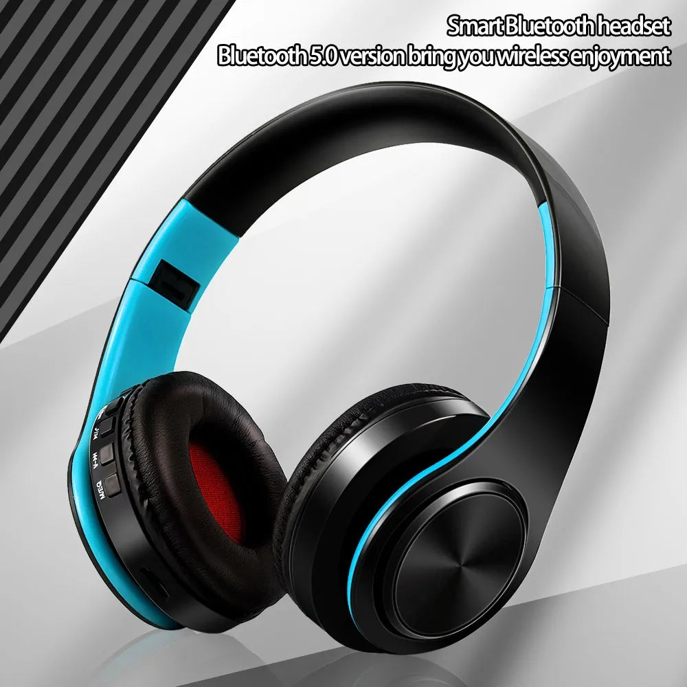 2024 Colorfuls Music Earphones Wireless Stereo Headphones Bluetooth Headset with Mic Support TF Card Phone Calls