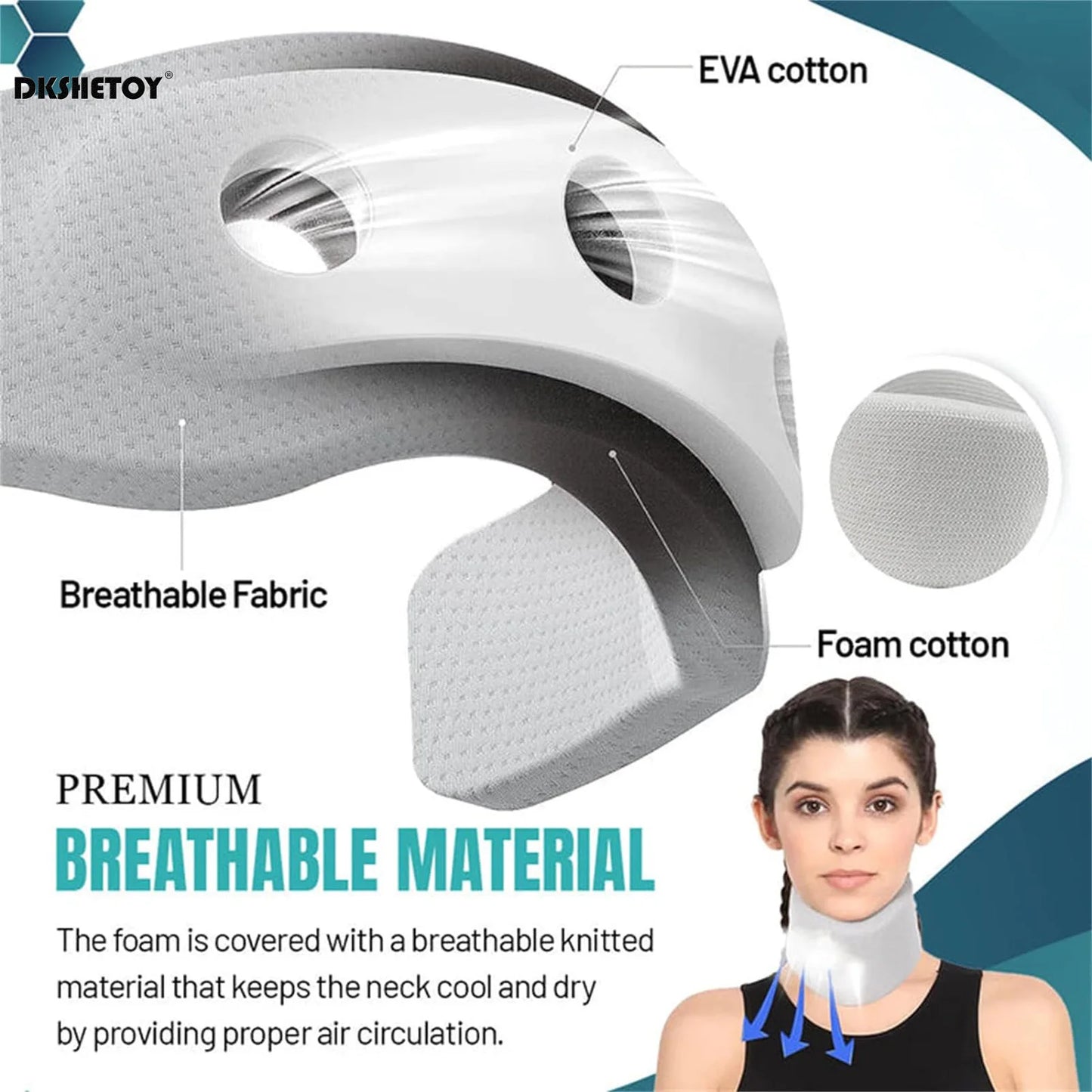 Adjustable Neck Support Cervical Pillow neck brace cervical traction Collar for  Airplane Travel Sleeping Support pad