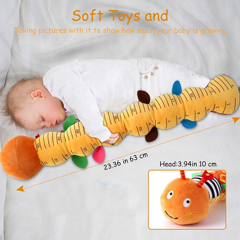 Baby Rattle Musical Caterpillar Worm Soft Infant Plush Toys  Educational Interactive Sensory Toy for Babies Newborn Toddler Gift