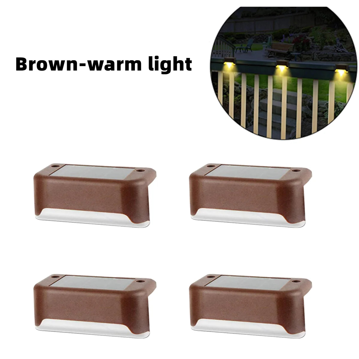 4/8/12/16pcs Solar LED Lights Outdoor Garden Light Deck Lamp Solar Stairs Light Waterproof Solar Step Lamp Patio Garden Decor