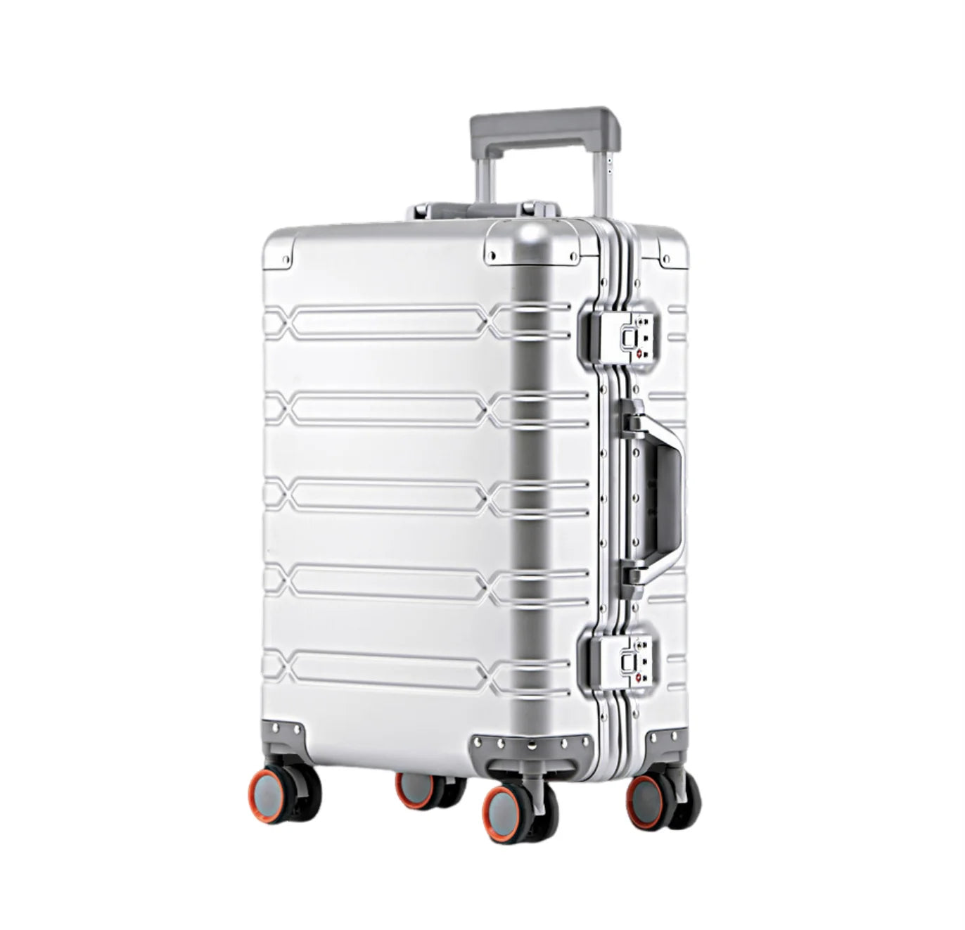 2024 New Large Capacity Durable Luggage Sets Aluminum Suitcase Women Girl Carry-On Boarding Travel 20/24/29