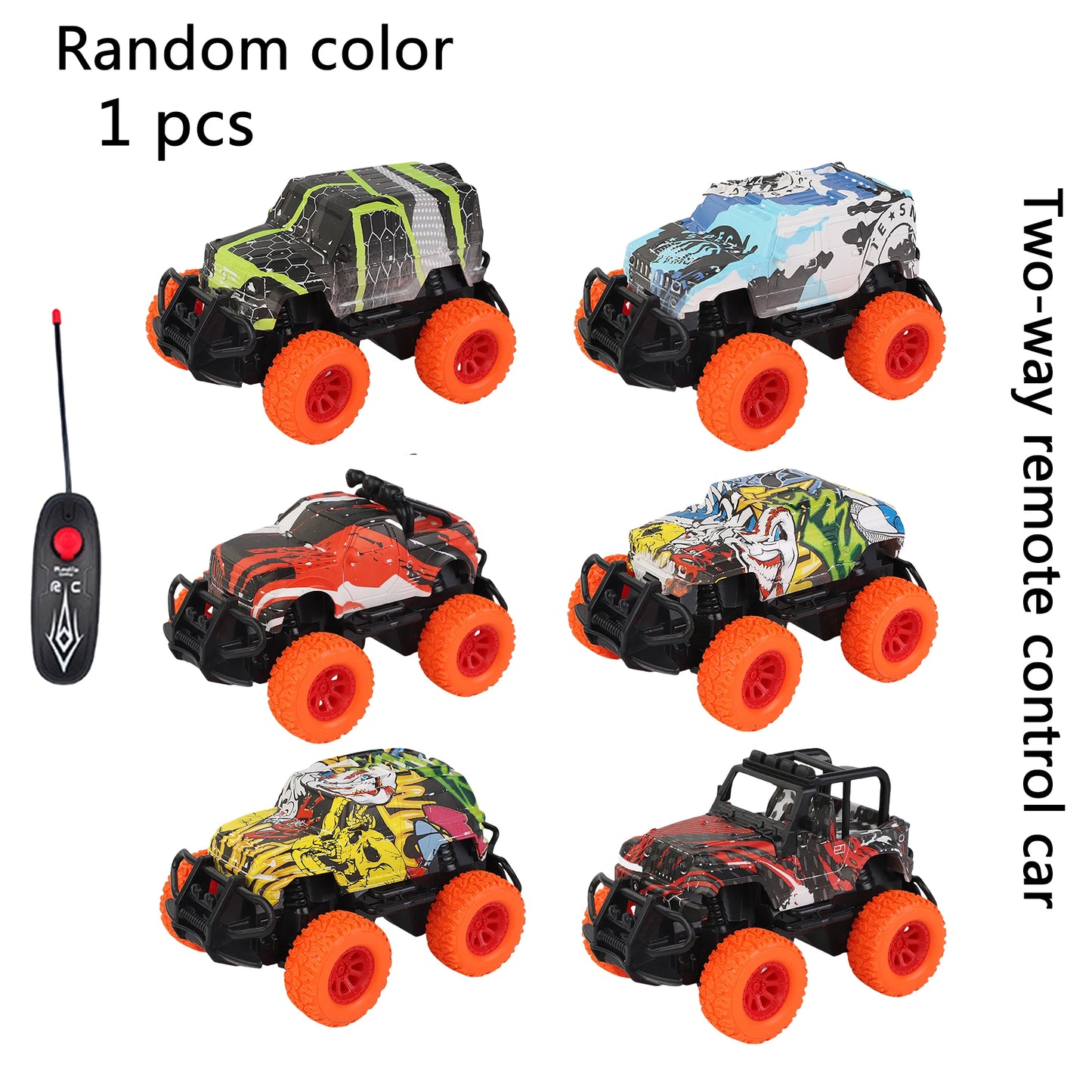 1PC Simulation Remote Control Car Random Color Model Electric 2-way Rc Sports Car Toy For Boys Girls Birthday Gifts Random Color