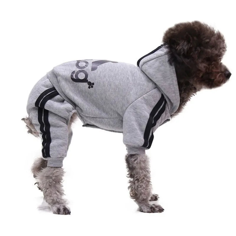 Autumn Winter Dog Clothes Adidog Jumpsuit Warm Puppy Pet Clothes Dog Hoodies Sweatshirt Yorkie French Bulldog Clothing Dog