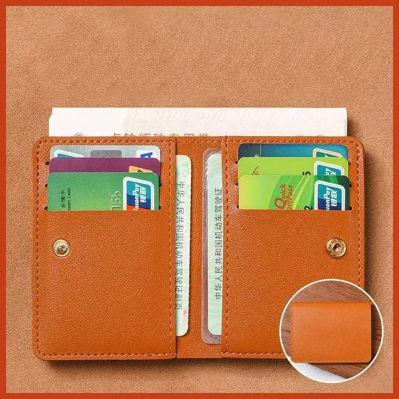 Classic Designer PU Leather Small Wallet for Men Short Simple Women's Purse Fashion Ultra Thin Credit Card Bag Coin Purse