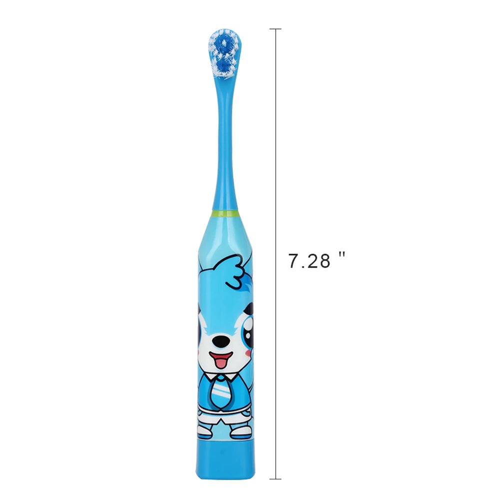 Children Electric Toothbrush with Replaceable Head Cartoon Automatic Electric Toothbrush Teeth Whitening Brush for Wash Supplies