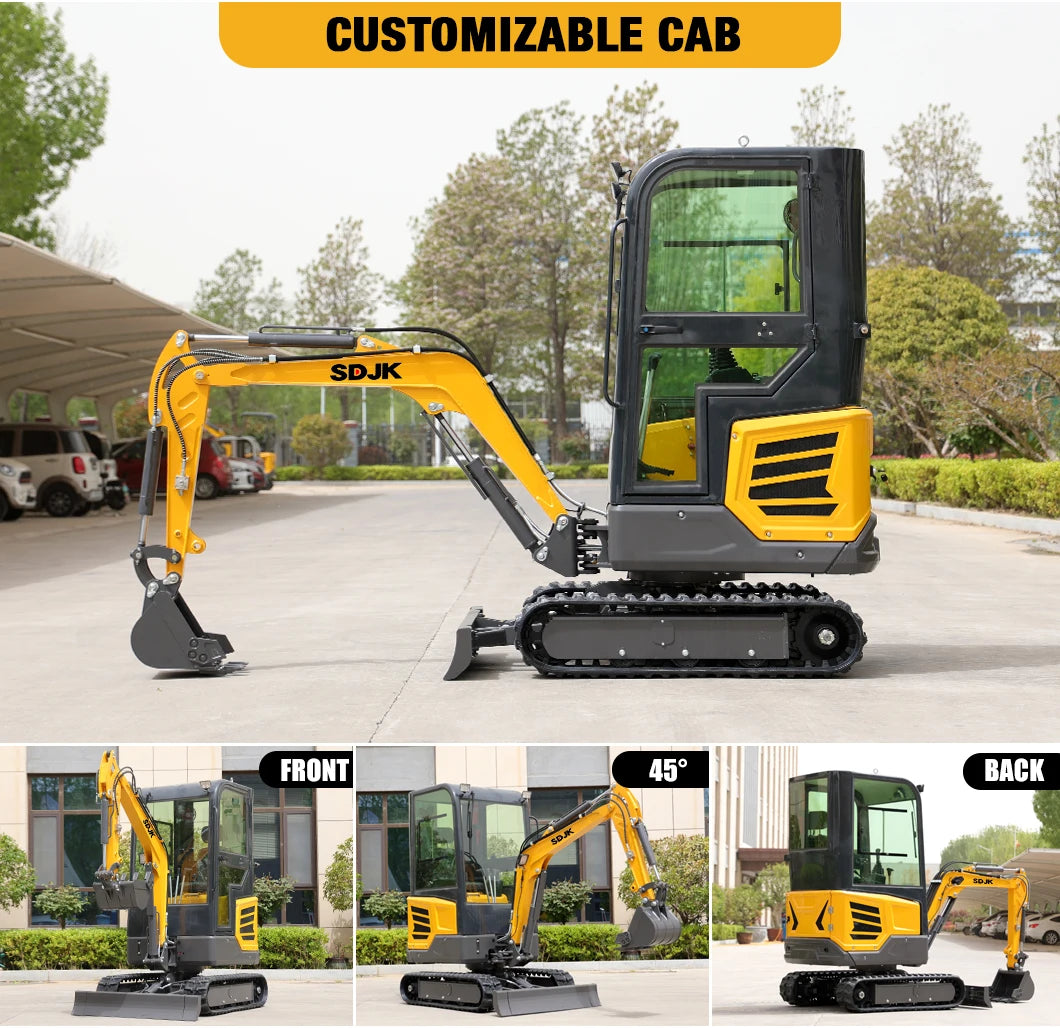 Best Selling 1.6 Ton Mini Excavator EPA/Euro 5 1 Ton 2 ton Crawler Excavators Hydraulic Kubota Agricultural Digger Customizable