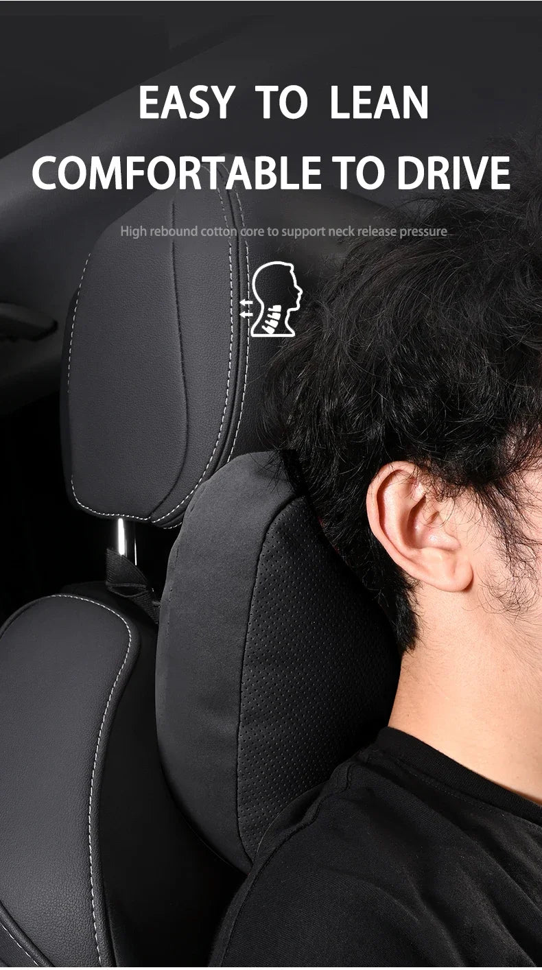 Car Seat Headrest Memory Foam Comfort Neck Pillow For Mercedes Benz A C E S G Class W177 W205 W213 X167 W222 CLA GLE GLB GLS AMG