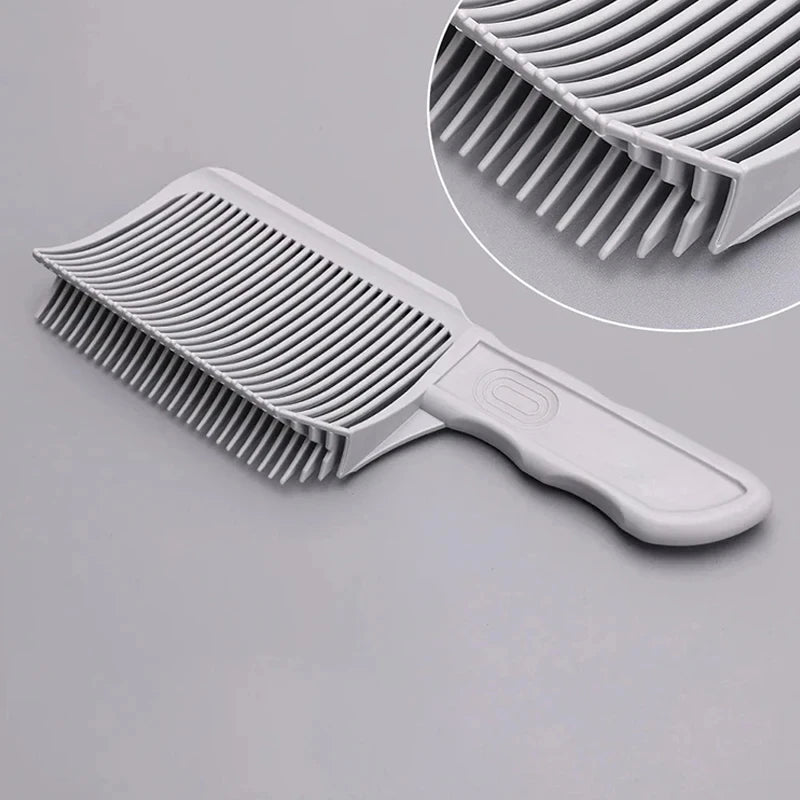 【Hot sales】New Clipper Comb MEN'S STYLING Flat Hair Comb Curved V-shaped Barber Comb Positioning Gradient Detangling Hair Magic