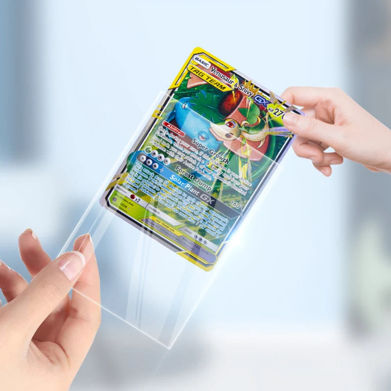 50/100 Pcs Set Transparent Playing Card Cover Clear Protector Sleeve Holder for Pokemon Card Board Game ID Photo Cards Pouch Kit